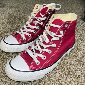Maroon High Top Converse